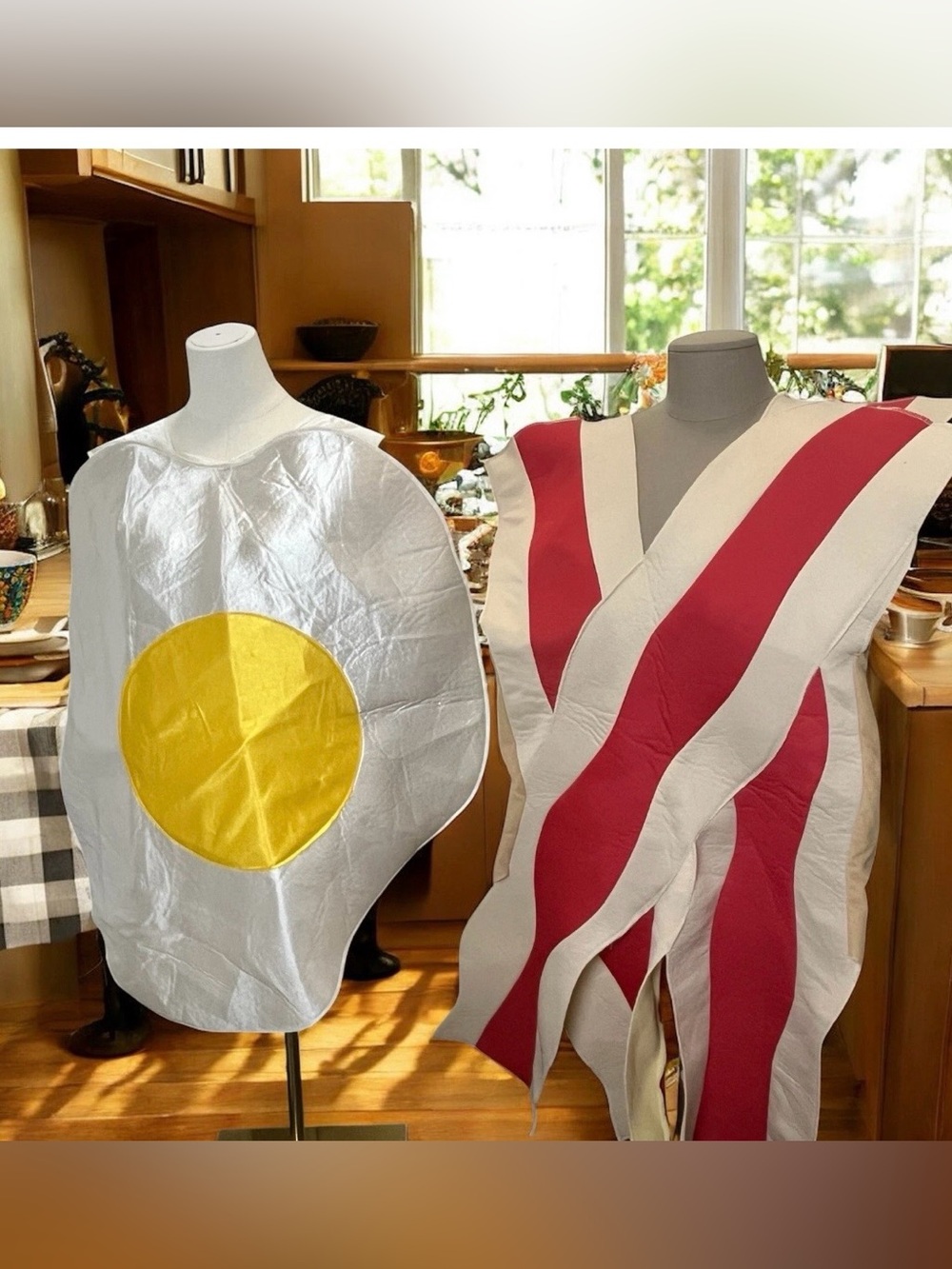 Spirit Halloween Bacon And Egg Unisex Couples Costumes One Size Fits Most